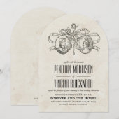 He and She Wedding Invitation Einladung (Vorne/Hinten)