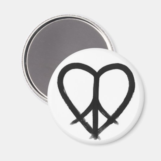 HE (ART) des Friedens Magnet (Vorderseite/Rückseite)