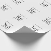 He asked she said yes engagement party name simple geschenkpapier (Ecke)