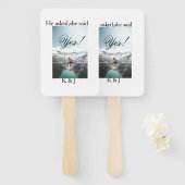 He asked she said yes engagement photo name stylis fächer (Vorne und Hinten)