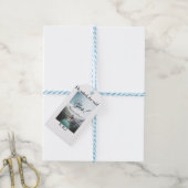 He asked she said yes engagement photo name stylis geschenkanhänger (Mit Garn)