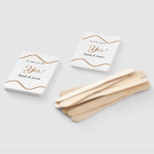 He asked she said yes engagement simple minimal fächer (Non-assembled)