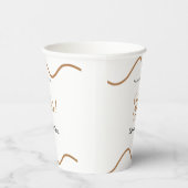 He asked she said yes engagement simple minimal pappbecher (Rechts)