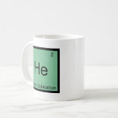 He - Bildung Chemie Element Symbol T-Shirt Kaffeetasse (Vorderseite Links)
