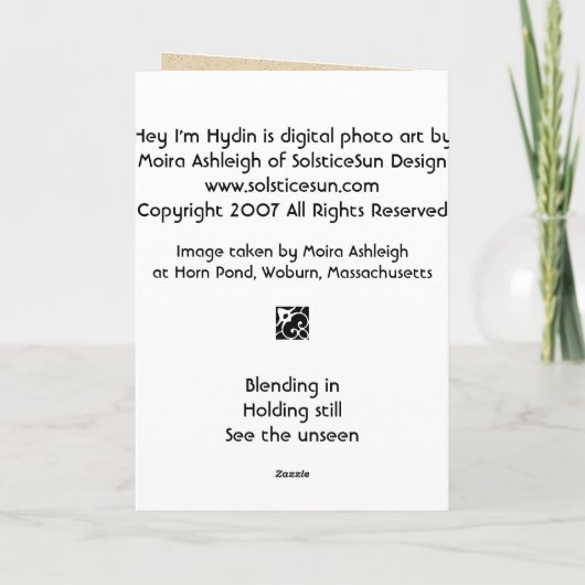 He bin ich Hydin Karte (Rückseite)