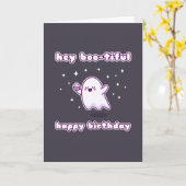 He Boo-tiful Happy Birthday Pun Card Karte (Gelbe Blume)