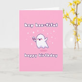 He Boo-tiful Happy Birthday Pun Card Karte (Gelbe Blume)