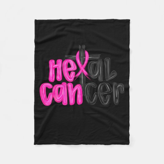 He Can Heal Cancer Believe God Christian Breast Ca Fleecedecke (Vorderseite)