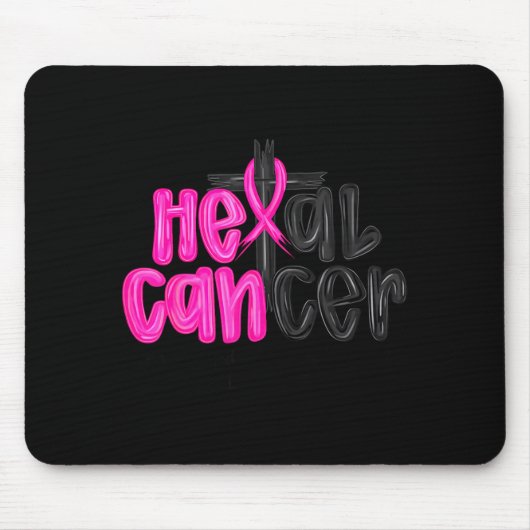 He Can Heal Cancer Believe God Christian Breast Ca Mousepad (Vorne)