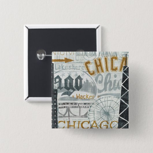 He Chicago Vintag Button (Vorne & Hinten)