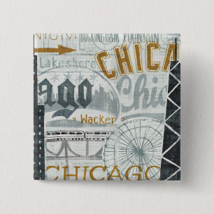He Chicago Vintag Button