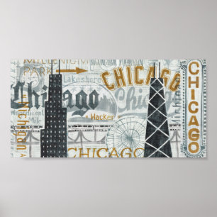 He Chicago Vintag Poster