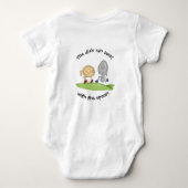 He Diddle, das Gericht lief mit dem Löffel weg Baby Strampler (Rückseite)