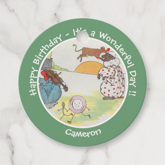 He Diddle Diddle Birthday Party Collection Geschenkanhänger (Vorderseite)