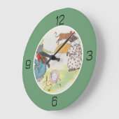 He Diddle Diddle Birthday Party Collection Große Wanduhr (Winkel)
