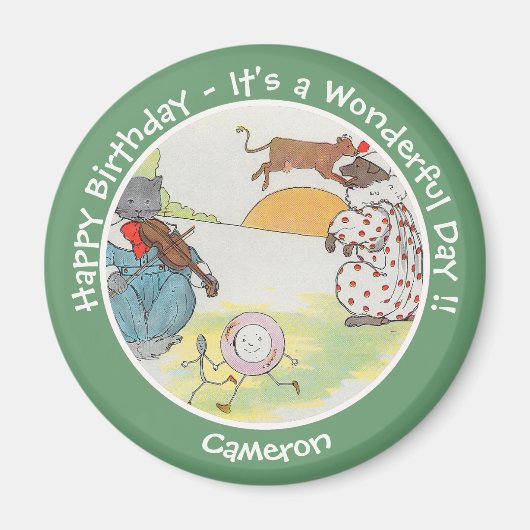 He Diddle Diddle Birthday Party Collection Magnet (Vorne)