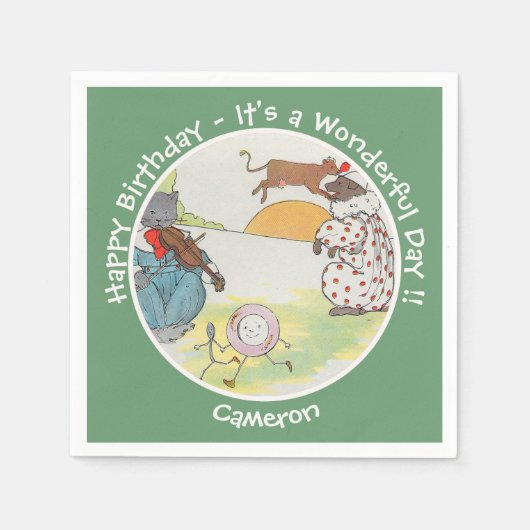 He Diddle Diddle Birthday Party Collection Serviette (Vorderseite)