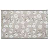 He Diddle Diddle Kinderzimmer-Reim-Beige-Gewebe Stoff (Fat Quarter (45,7 x 55,9 cm))