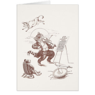 He Diddle Diddle Vintage Illustration