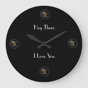 "He dort ich Liebe, die Sie" abstoppen Große Wanduhr