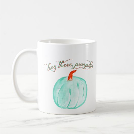 "He dort, Kürbis " Kaffeetasse (Links)