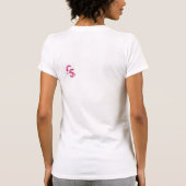 "He dort süßes Material" V-Hals T-Shirt (Rückseite)