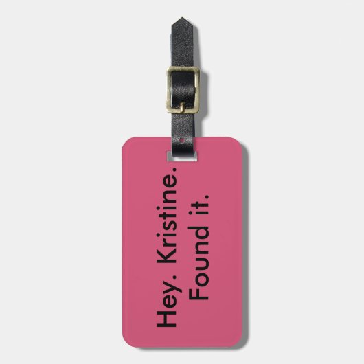 He (Einsatzname). Gefunden ihm Gepäckanhänger (Vorderseite vertikal)