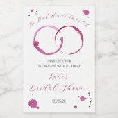 He Had Her at Merlot, Wine, Wine Stains, Shower Weinetikett (Einzelnes Label)