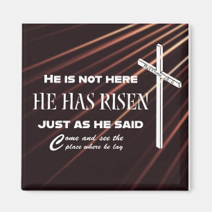 "He has Rised" Bible Verse Easter Christlich Magne Magnet