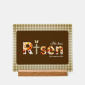 He has Risen Bible Verse Cross Religious Easter  Acrylschild (Vorderseite)