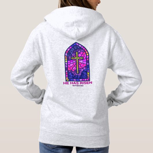 He Has Risen Hoodie (Rückseite)