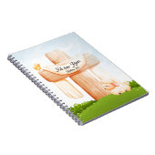 He has Risen Matthew 28:6 Easter Cross and Lamb Notizblock (Rechte Seite)