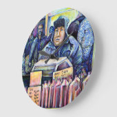 He Heard, What I Saw Große Wanduhr (Winkel)