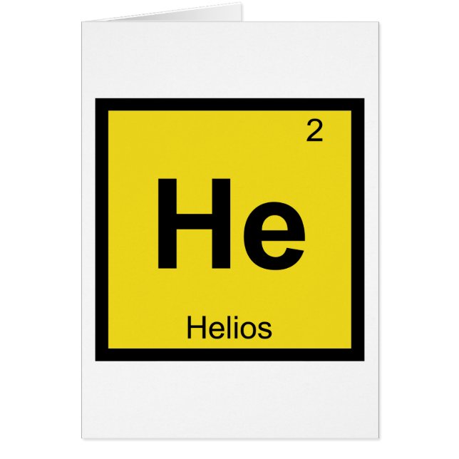He - Helios Chemistry Periodic Table Symbol (Vorne)