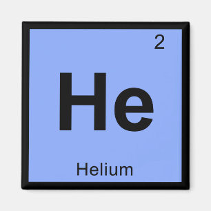 He - Helium Chemistry Periodic Table Symbol Magnet