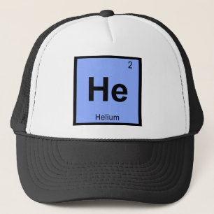 He - Helium Chemistry Periodic Table Symbol Truckerkappe