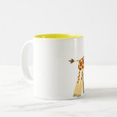 He hier He!! Cartoon Giraffe Tasse (Vorderseite Links)