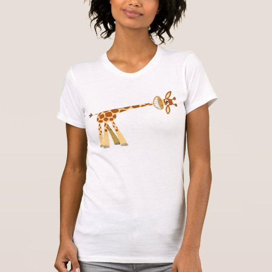 He hier He!! Cartoon Giraffe Women T - Shirt (Vorderseite)