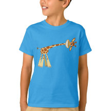 He hier He!! Niedlicher Cartoon Giraffe Kinder T -