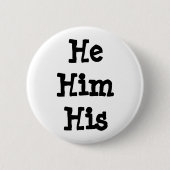 He/Him/His Pronomen-Knopf Button (Vorderseite)