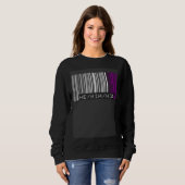 He Him His Pronouns Asexual Pride Flag Barcode Aes Sweatshirt (Vorne ganz)