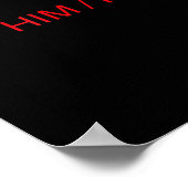 He Him Hole Shirt Funny Sarcastic Valentine's Day Poster (Ecke)