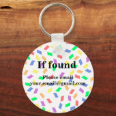 He him pastel rainbow sprinkles pronoun keychain schlüsselanhänger (Rückseite)