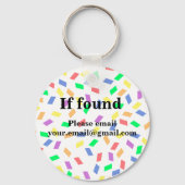 He him pastel rainbow sprinkles pronoun keychain schlüsselanhänger (Rückseite)