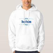 He Him Shades of Blue Filigree Hoodie (Vorderseite)