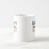 He! Ich arbeite hier! Kaffeetasse (Mittel)