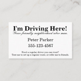 He! Ich fahre hier! Visitenkarte