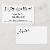 He! Ich fahre hier! Visitenkarte (Vorne/Hinten)