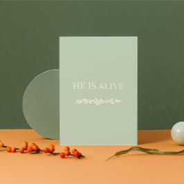 He Is Alive Christian Easter Card | Faith Design Feiertagskarte