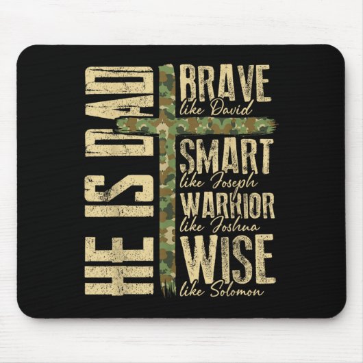 He Is Dad Camo Religious Father's Day Christian Da Mousepad (Vorne)